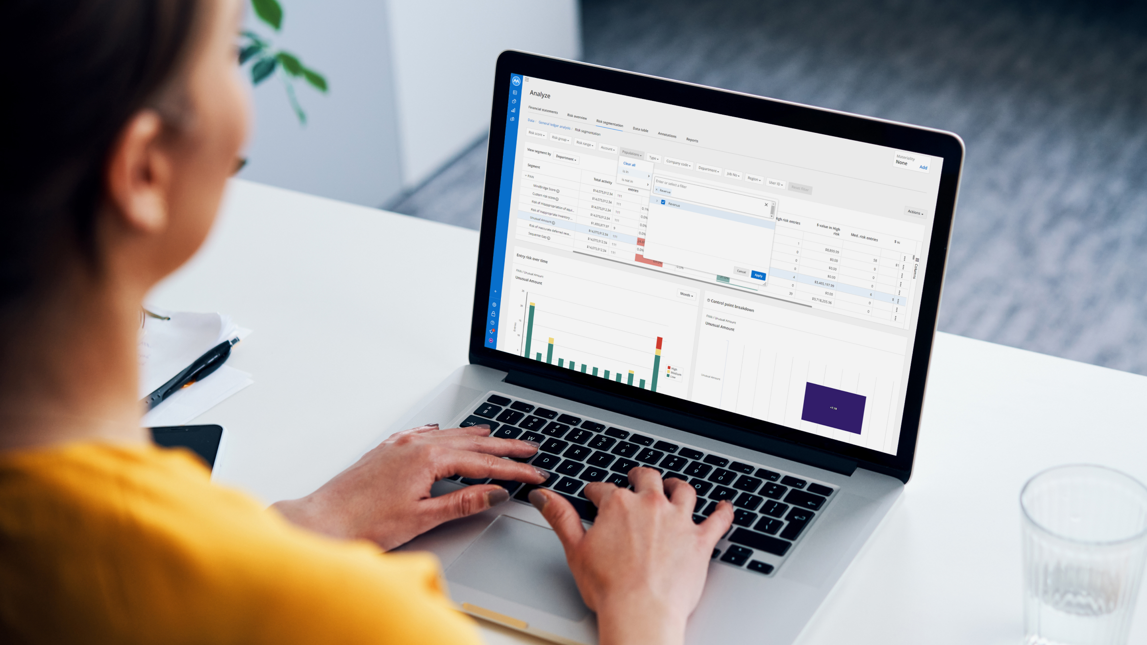 Experience the power of MindBridge’s enhanced AI technology in your financial data interpretation and risk analysis.