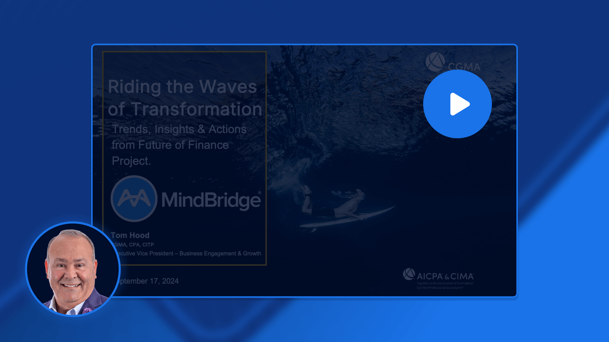 Discover how AI is transforming finance and accounting. Learn from industry expert Tom Hood at The MindBridge Conference how AI, automation, and strategic innovation drive success in the rapidly evolving financial landscape.